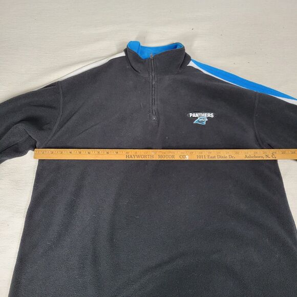 Carolina Panthers Jacket Size 2XL NFL Football 1/4 Zip Gray Sweater Pullover - Picture 15 of 16